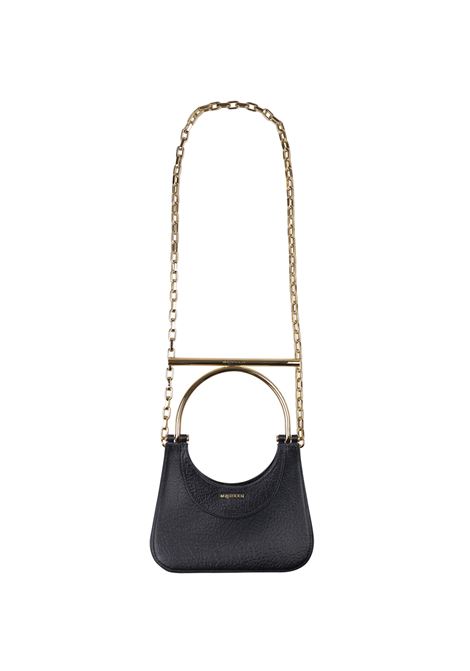 Borsa Mini Cross-Bar in Nero/Oro ALEXANDER MCQUEEN | 803525-1VDBG1000